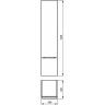 Шкаф-пенал IDEAL STANDARD Daylight K2226EG, правый, венге
